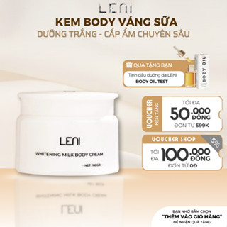 [Tặng Oil Test] Kem Body Váng Sữa LENI Nâng Tông Với Đa Tác Động Dưỡng Ẩm Phục Hồi Sâu - Hộp 180Gr