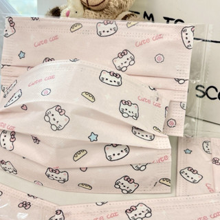 Set 10 Chiếc Khẩu Trang Size Người Lớn Hoạ Tiết Hello Kitty Dễ Thương