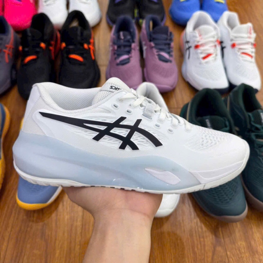 Giày thể thao chạy bộ pickeball tenis Asics FF3 trắng đen