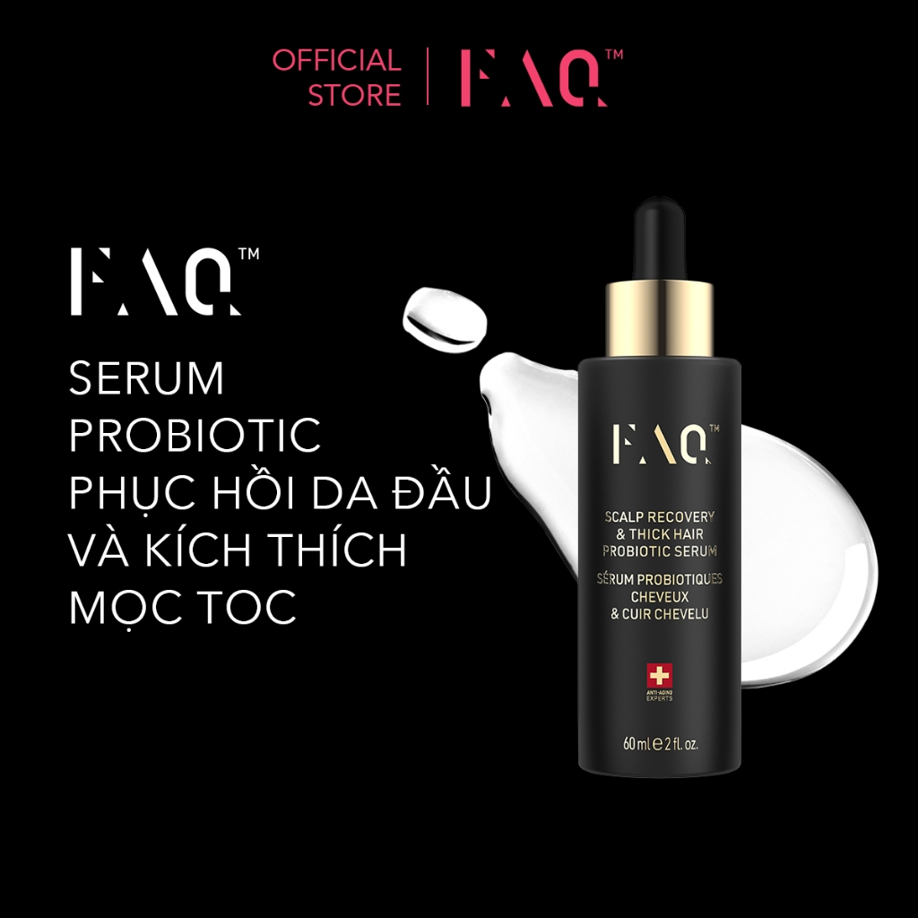 Sản phẩm phục hồi, hỗ trợ mọc tóc cho nam và nữ FAQ Scalp Recovery & Thick Hair Probiotic Serum với 