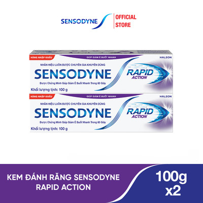 Bộ 2 Kem đánh răng SENSODYNE Rapid Action 100g giúp làm giảm ê buốt nhanh