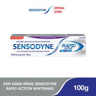 Kem đánh răng SENSODYNE Rapid Action Whitening 100g giảm ê buốt nhanh và làm trắng răng tự nhiên