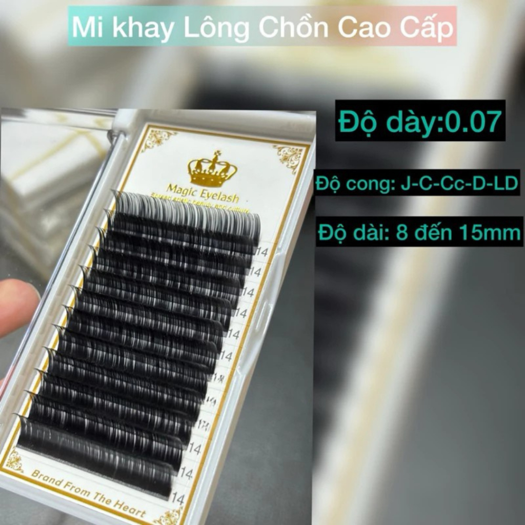 Mi khay Lông Chồn Cao Cấp dày 0.05, 0.07 Độ Cong J-C-CC-D-LD.. - Xưởng Mi Hà Nội - PN Shop