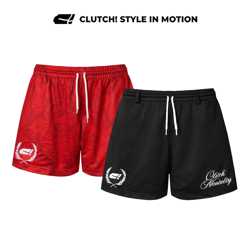 Quần short mesh hai lớp unisex CLUTCH, quần thể thao form rộng streetwear – Mentality Mesh Shorts