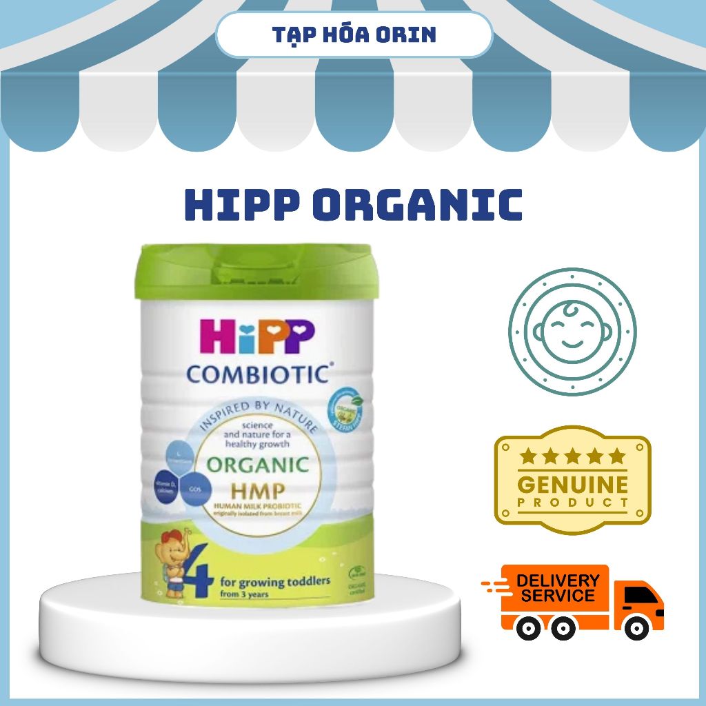Sữa bột HiPP Organic Combiotic Lon 800gr. Nhập Khẩu chính hãng/tem phụ Vạn An