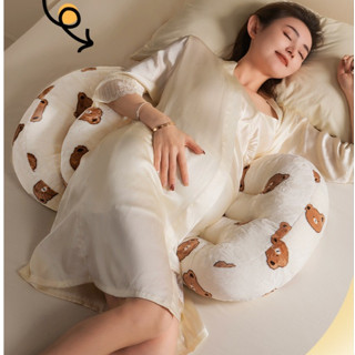 Gối Cánh Tiên Kê Bụng Bầu Vải Nhung Cao Cấp Gối Cho Bà Bầu Kèm Gối Nhỏ