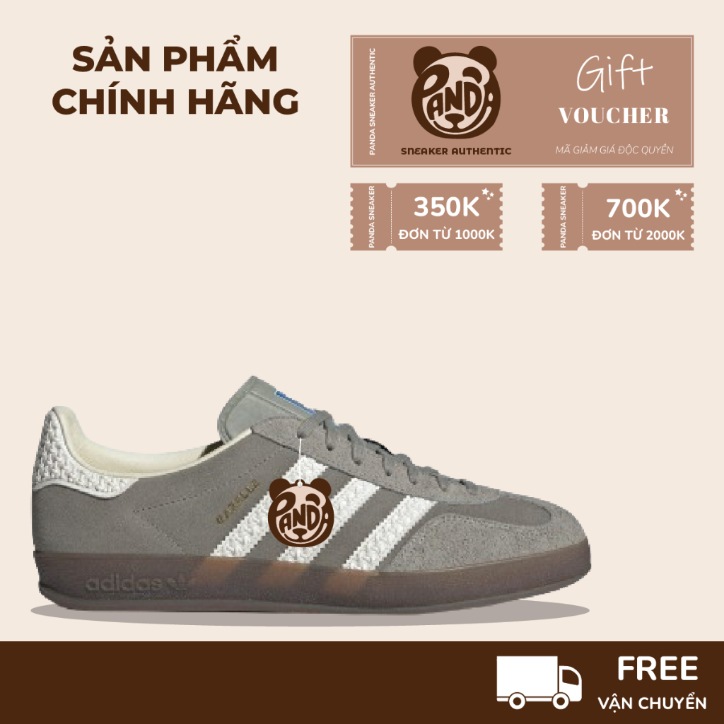 | Panda CHÍNH HÃNG | Giày sneaker Gazellee Indoor 'Grey Wolf'