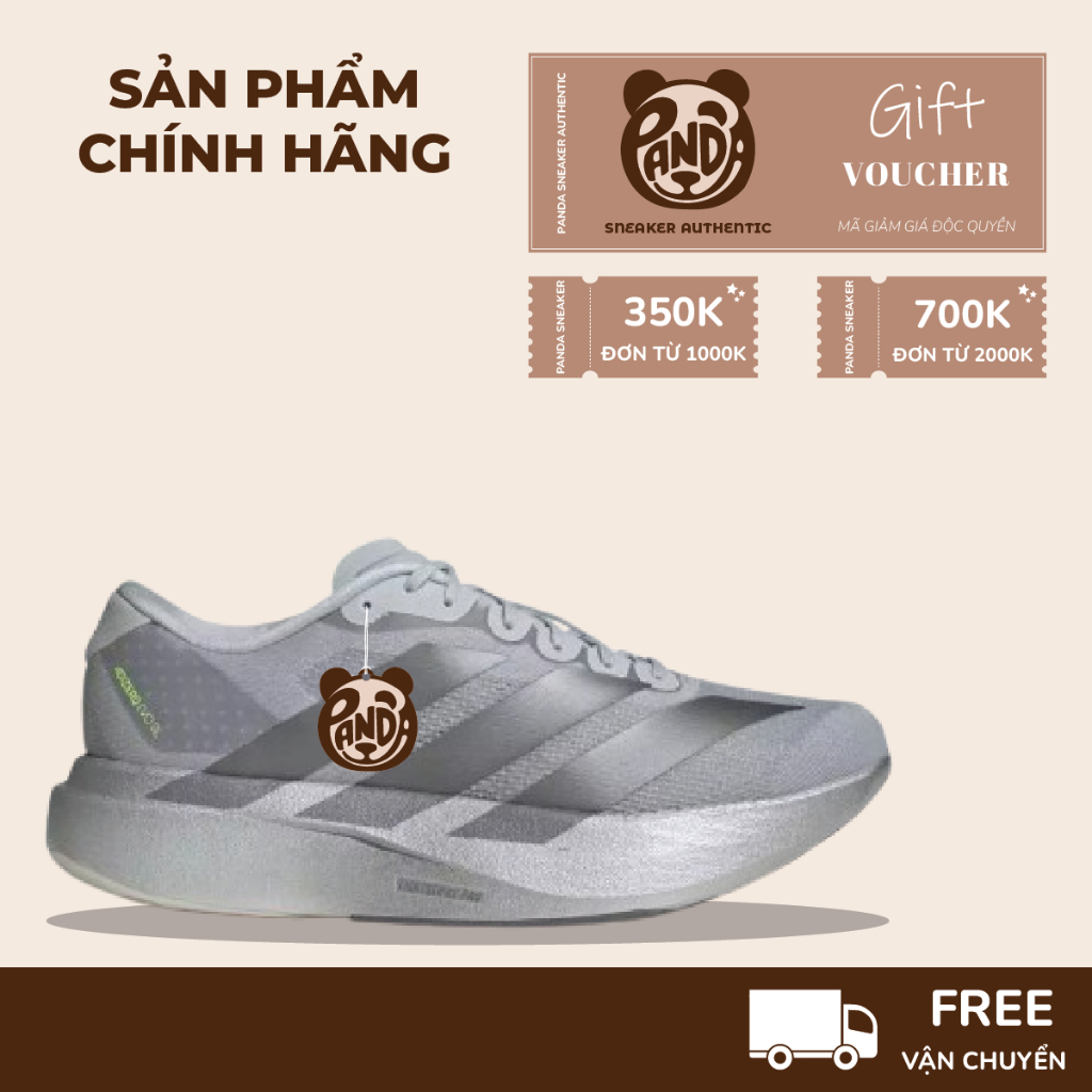 | Panda CHÍNH HÃNG | Giày sneaker Running adidas Adizero EVO SL ''Silver Metallic''