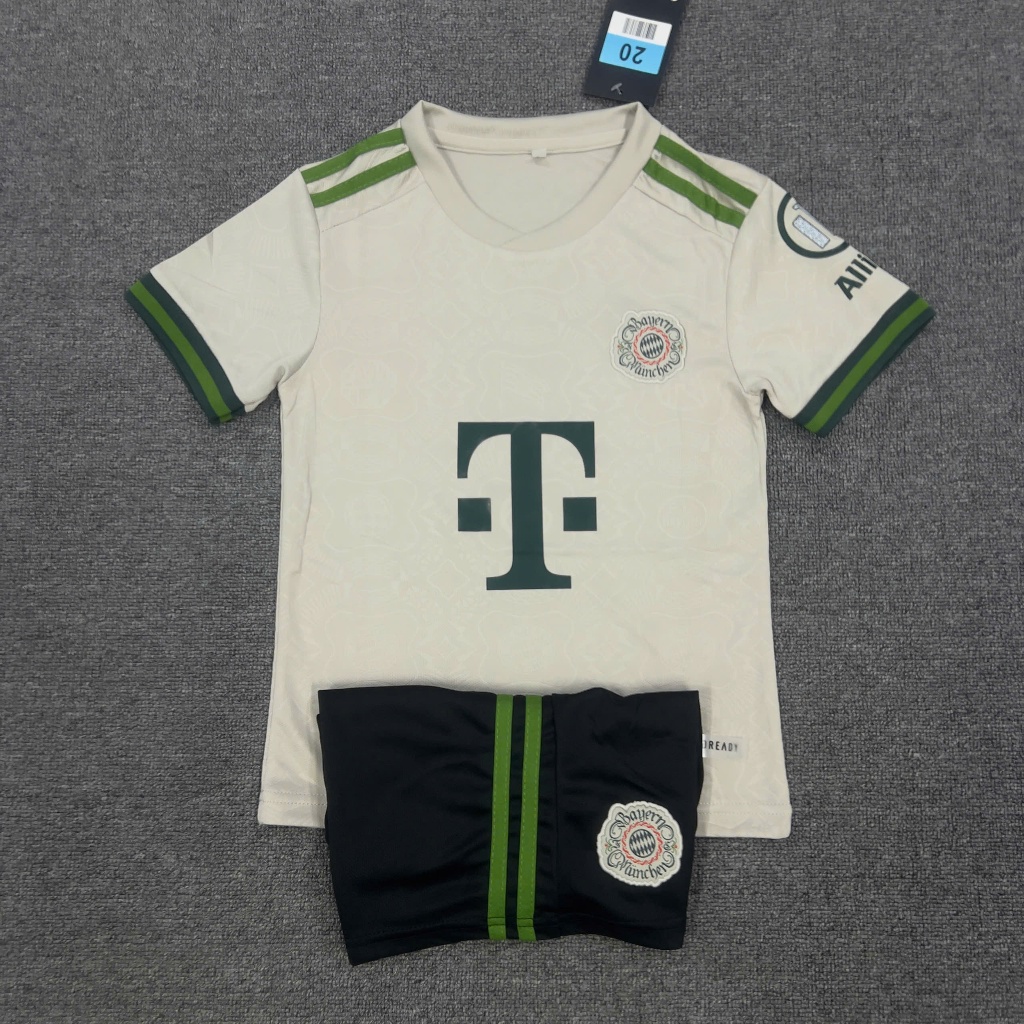 Bộ Quần Áo Bóng Đá Trẻ Em CLB Bayern Munich Sân Khách 2026 - Vải Mè Thái Cao Cấp