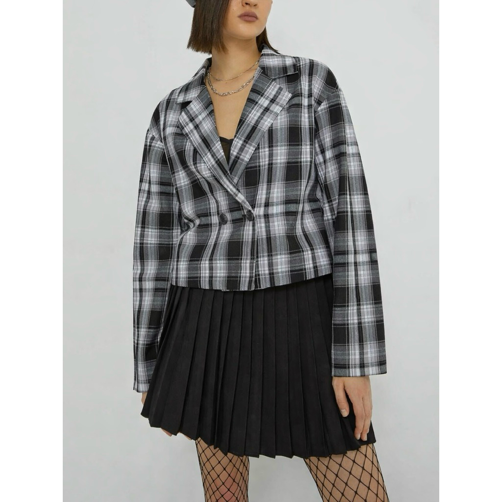 Áo khoác caro ngắn Gloria Jeans