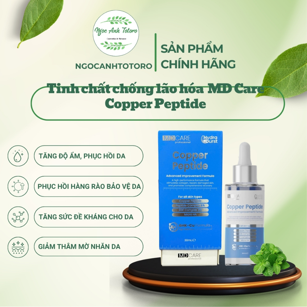 Tinh Chất Chống Lão Hóa MDcare Copper Peptide Serum Tăng Sinh Collagen, Bổ Sung Peptide   Peptide