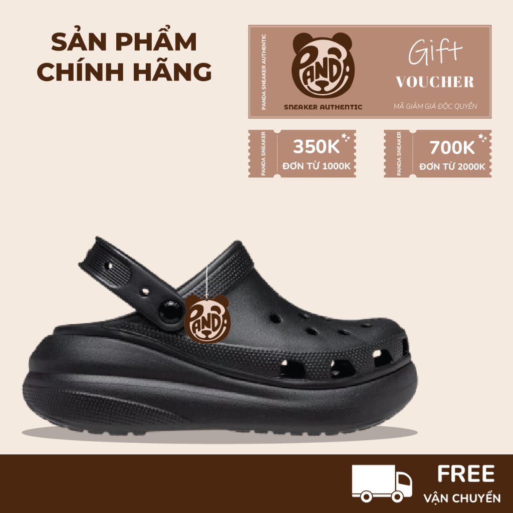 | Panda CHÍNH HÃNG | Giày Clog Unisex Crush Classic 'Black'