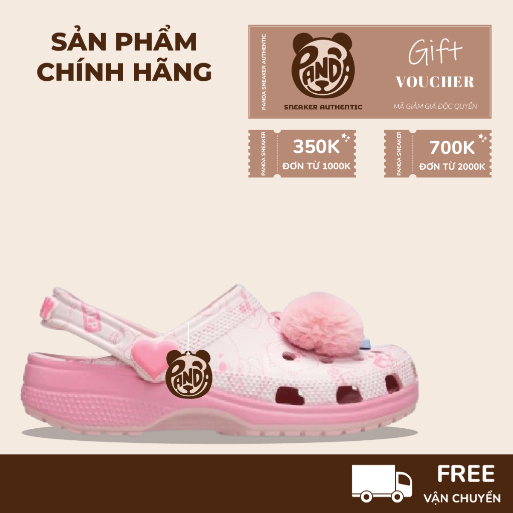 | Panda CHÍNH HÃNG | Giày Clog Unisex Classic Loopy 'Pink'
