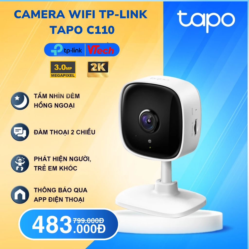 Camera WiFi Thông Minh TP-Link Tapo C110 An Ninh Cho Gia Đình