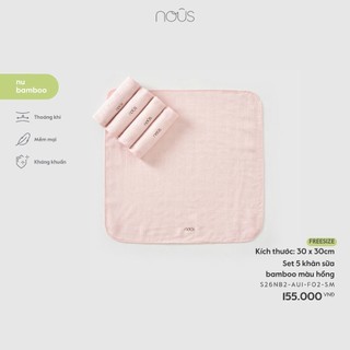 [Full] Set 5 khăn sữa Nous Bamboo