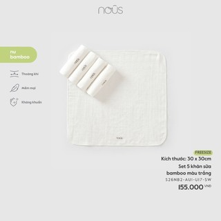 [Full] Set 5 khăn sữa Nous Bamboo