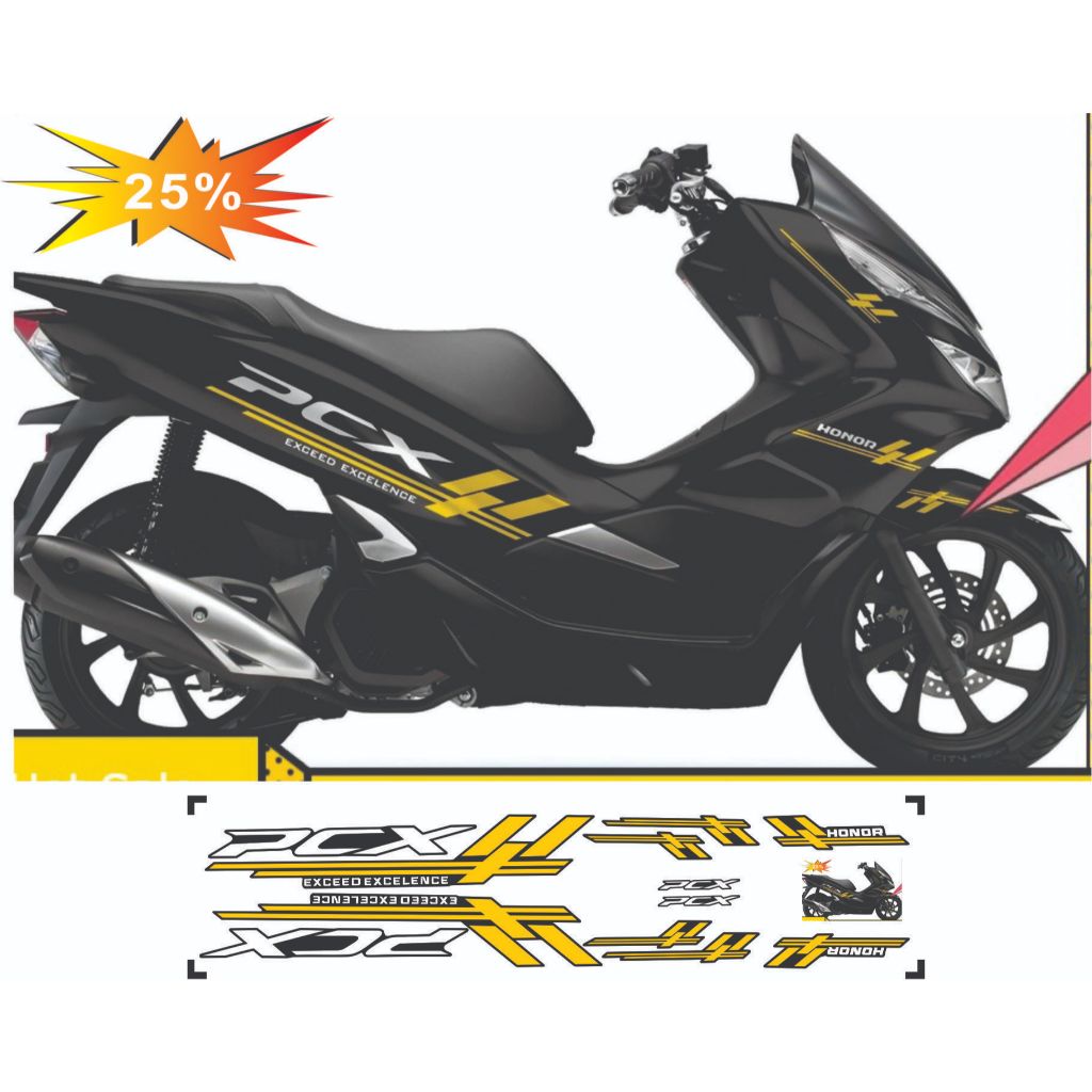 Tem Rời Dán xe  PCX 2014 - 2024 Mẫu tem chi cách diệu Dán Xe PCX 125 -150 -160 Chống Nước, Bền Màu