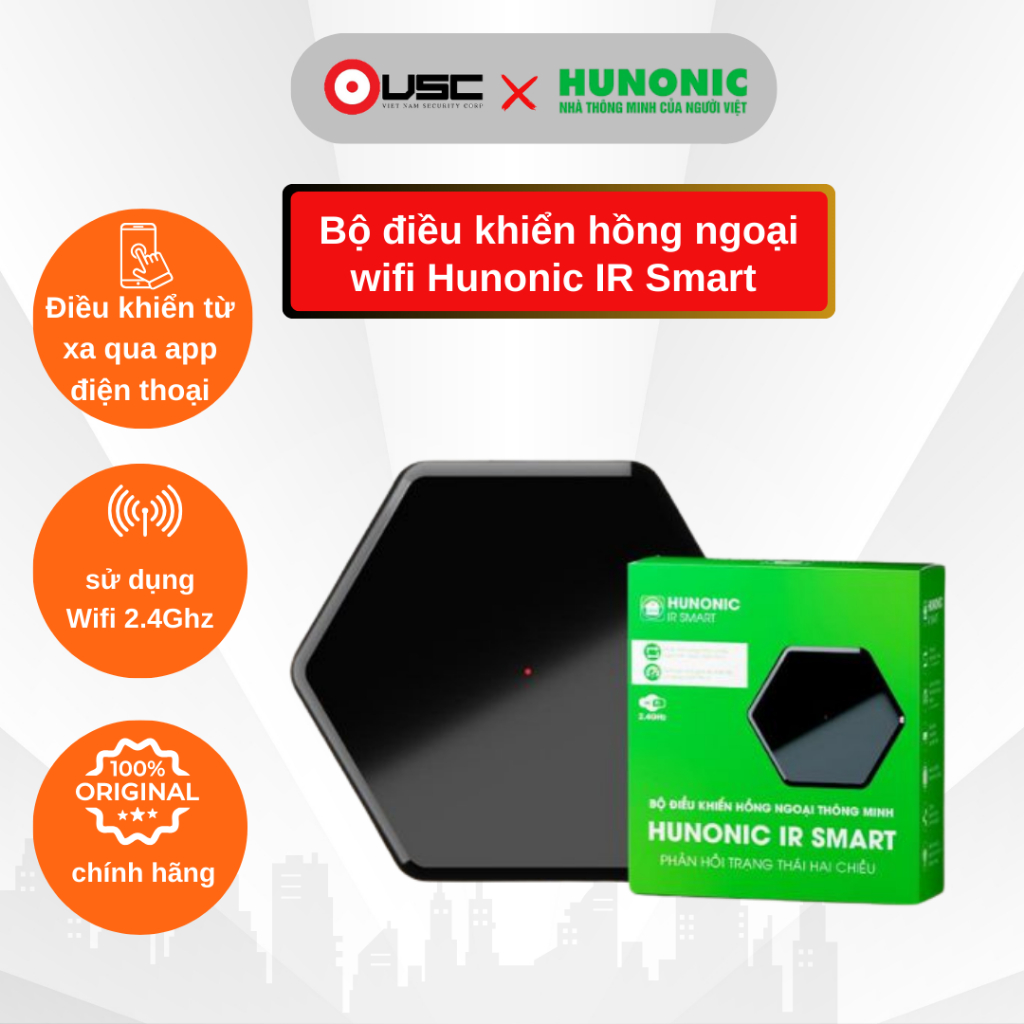 Bộ điều khiển hồng ngoại thông minh wifi IR Smart | Nhà thông minh Hunonic