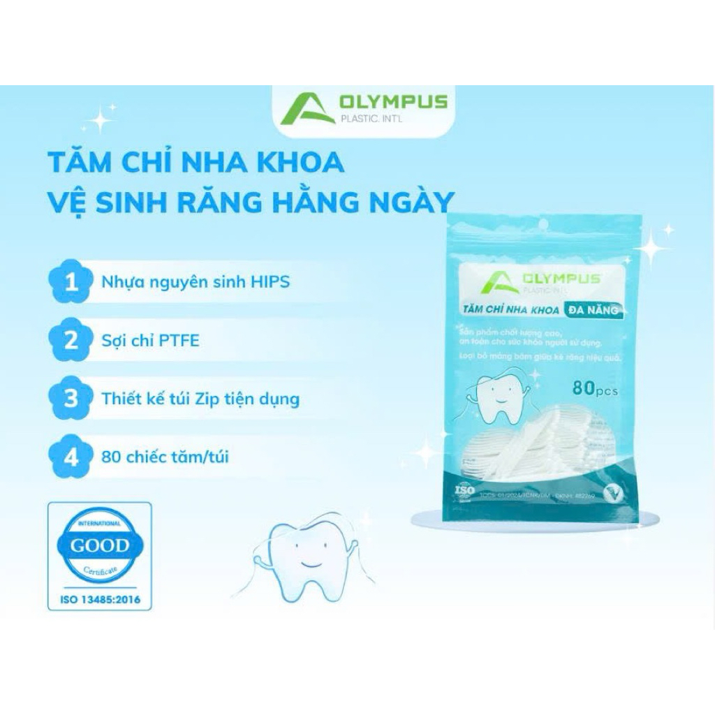 Túi tăm chỉ nha khoa Olympus - 80 pcs