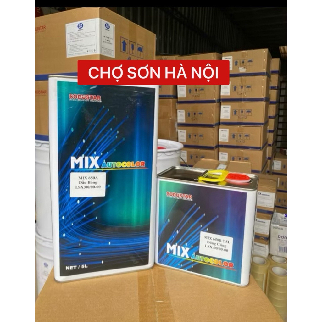 Dầu bóng 2k MIX 666AB cặp to ( 7,5L) ( ô tô - xe máy - gỗ)