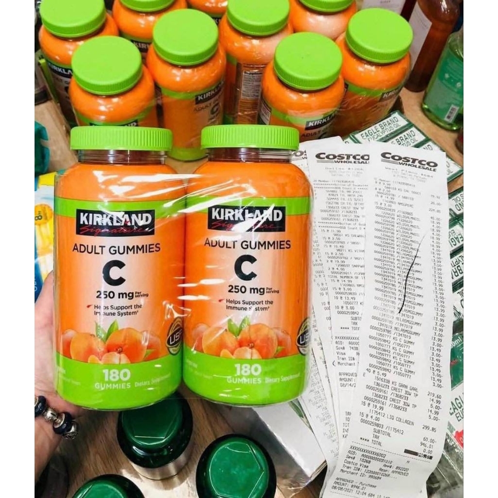 SET KẸO DẺO BỔ SUNG VITAMIN C KIRKLAND SIGNATURE VITAMIN C 250 MG., , 360 VIÊN.