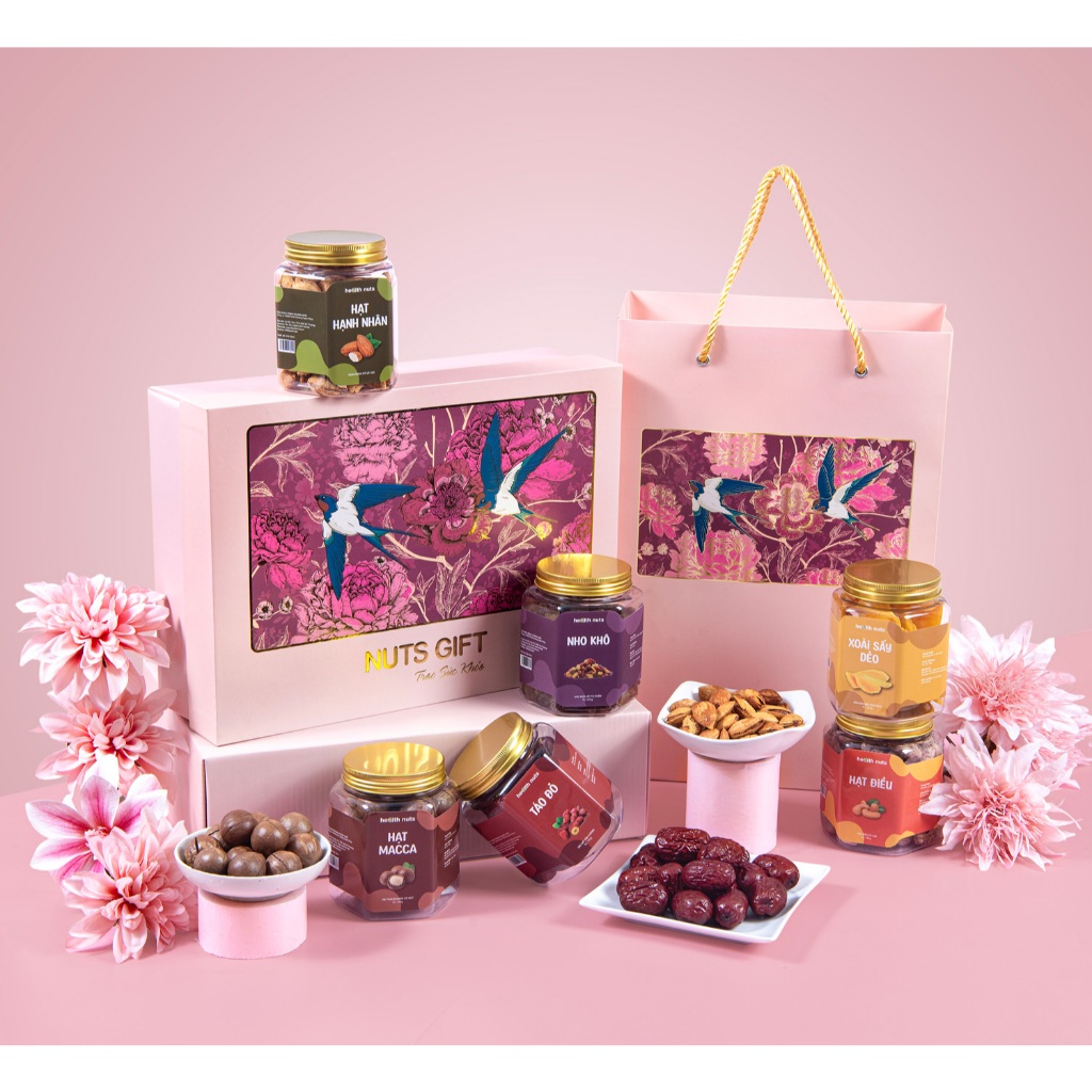 Hộp quà tặng Hạt Dinh Dưỡng, Trà thảo mộc, Món quà ý nghĩa dành tặng vợ thầy cô giáo, nhân viên và đối tác