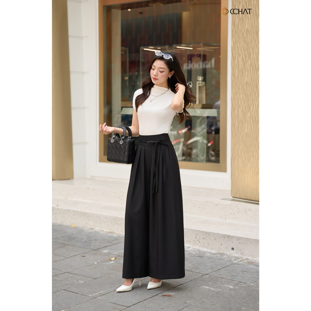 Quần Ống Rộng 𝐂𝐂𝐇𝐀𝐓 Dáng Suông Súp Ly Lauras Chất Liệu Tuytsi Cao Cấp 24QDS2044ST | BigBuy360 - bigbuy360.vn