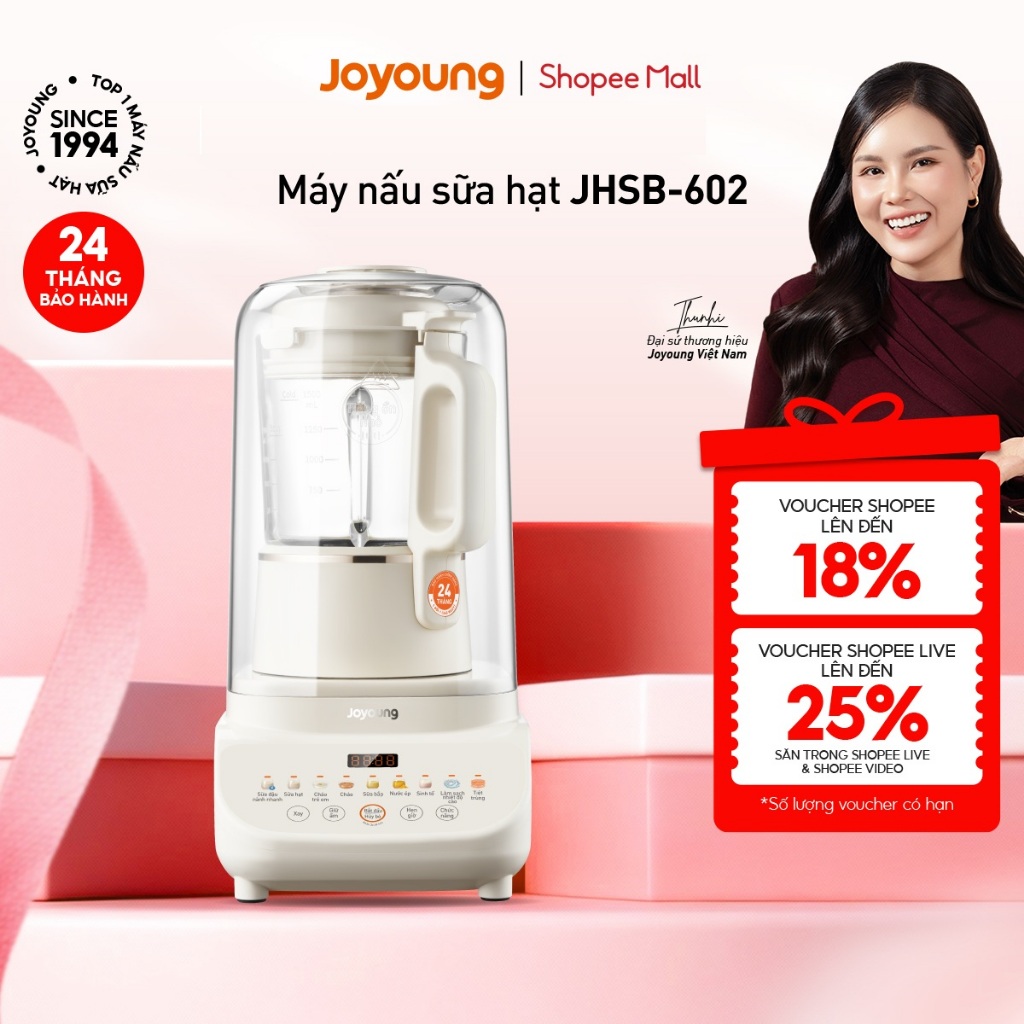 Máy nấu sữa hạt Joyoung JHSB-602 | Công suất 1000W | 12 chức năng
