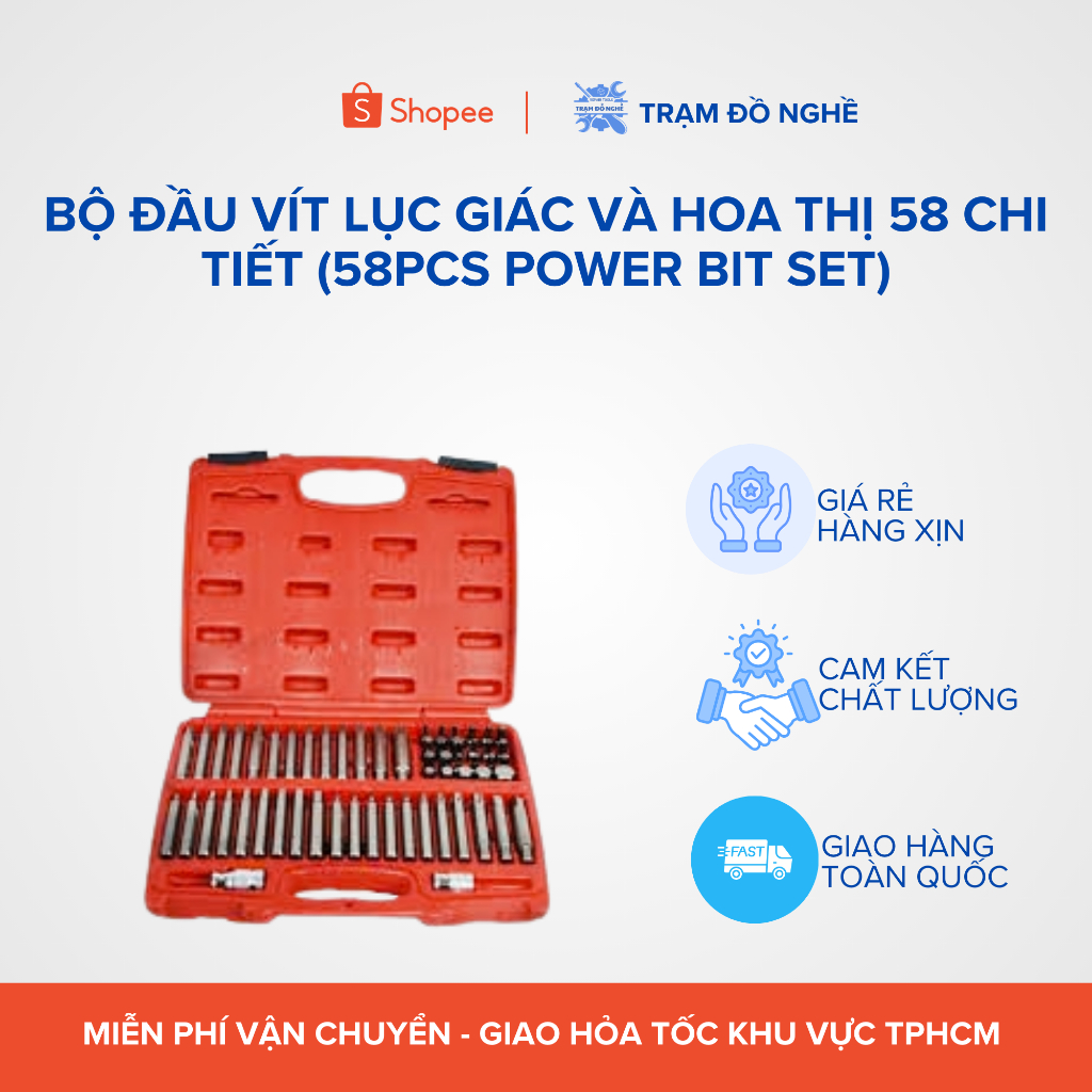 JTC-3509 Bộ bít công suất 58 chi tiết. Model: JTC-3509