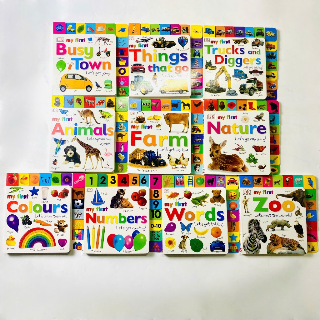 Sách - My First DK bìa cứng (LẺ CUỐN) | Busy Town Animals Colours Numbers Words Zoo Farm Nature Truc