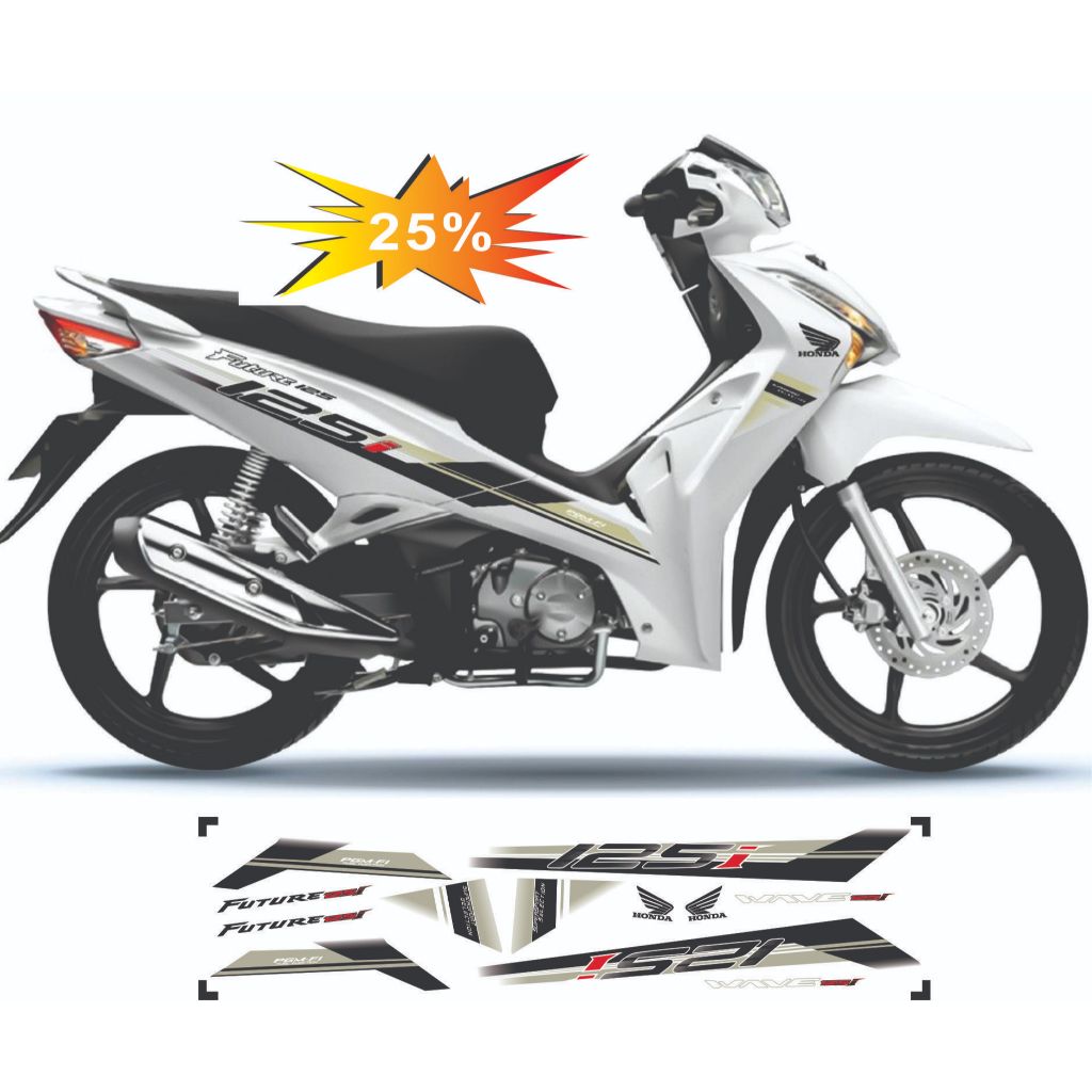 Tem Dán Xe Future 125i - Wave 125i - Tem in 3 lớp Chất Liệu Cao Cấp Chống Phai Màu BH 02 NĂM