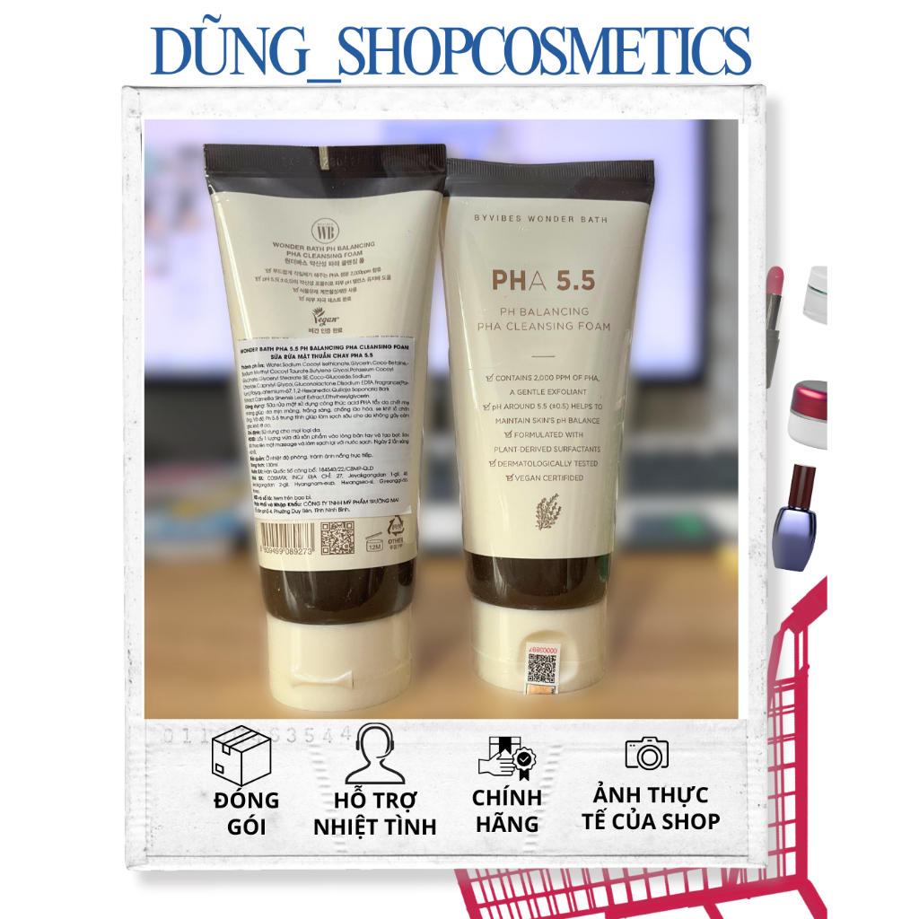 [CHÍNH HÃNG_ẢNH DUNGHOPCOSMETICS] Sữa rửa mặT WONDER BATH PH5.5_HÀNG CTY