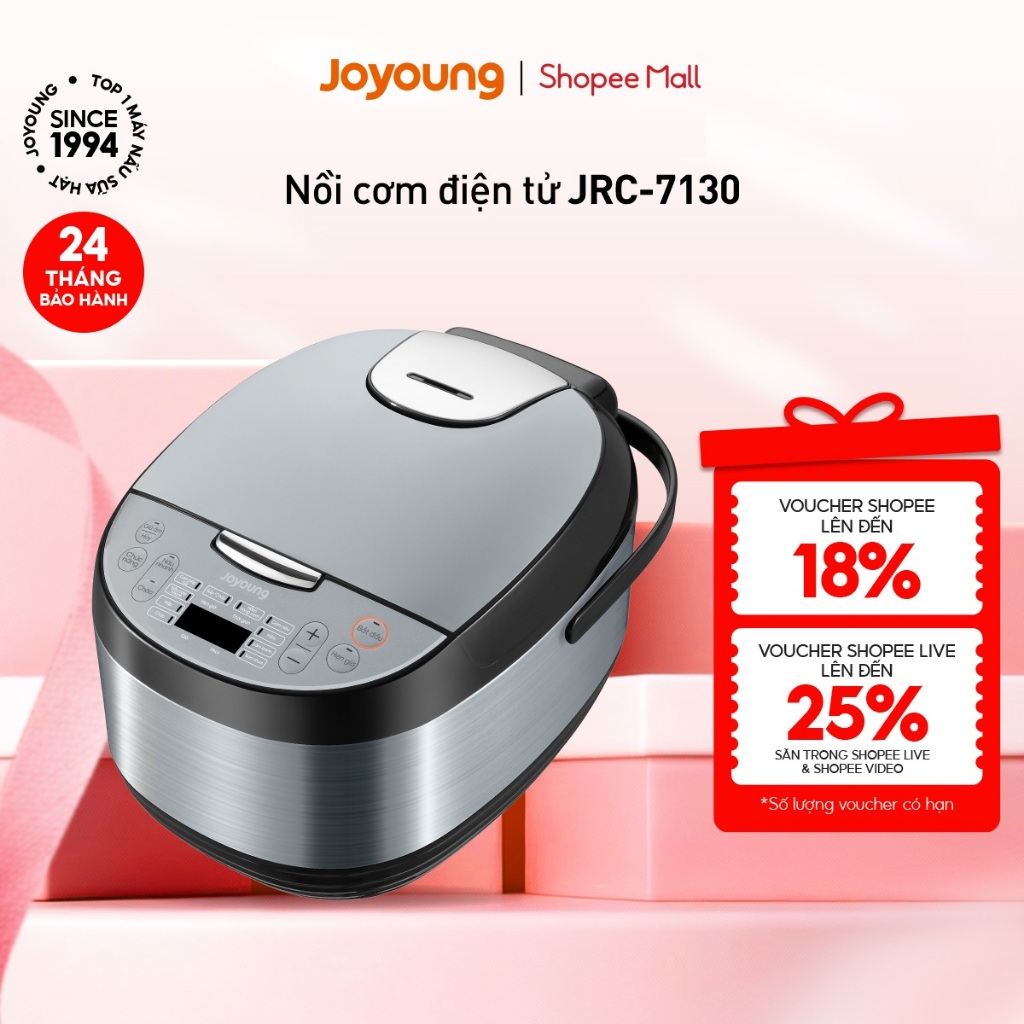 Nồi cơm điện tử Joyoung JRC-7130 | Dung tích 1.8L | Công suất 850W