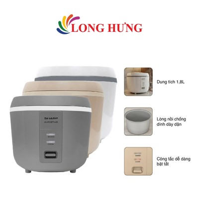 Nồi cơm điện tử Sharp 1.8 lít KS-PR18ETV - Hàng chính hãng