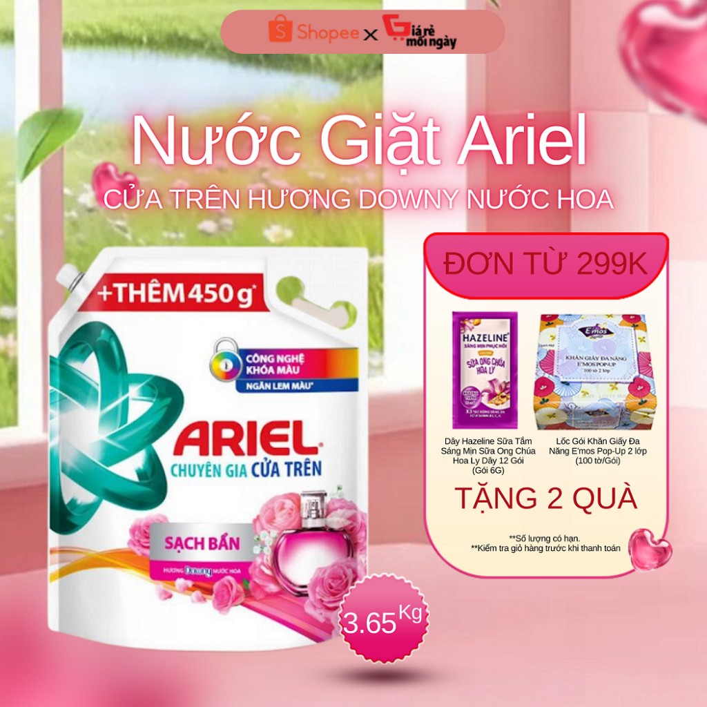 Nước Giặt Ariel Matic Hương Downy Nước Hoa 3.65kg