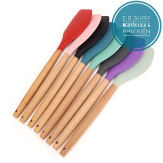 [ DỤNG CỤ LÀM BÁNH ] B237 Spatula silicon cán gỗ