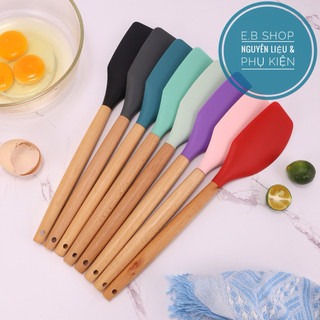 [ DỤNG CỤ LÀM BÁNH ] B237 Spatula silicon cán gỗ
