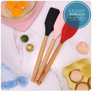 [ DỤNG CỤ LÀM BÁNH ] B237 Spatula silicon cán gỗ