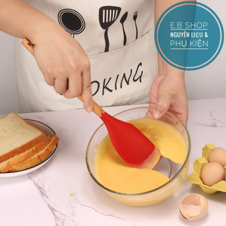 [ DỤNG CỤ LÀM BÁNH ] B237 Spatula silicon cán gỗ
