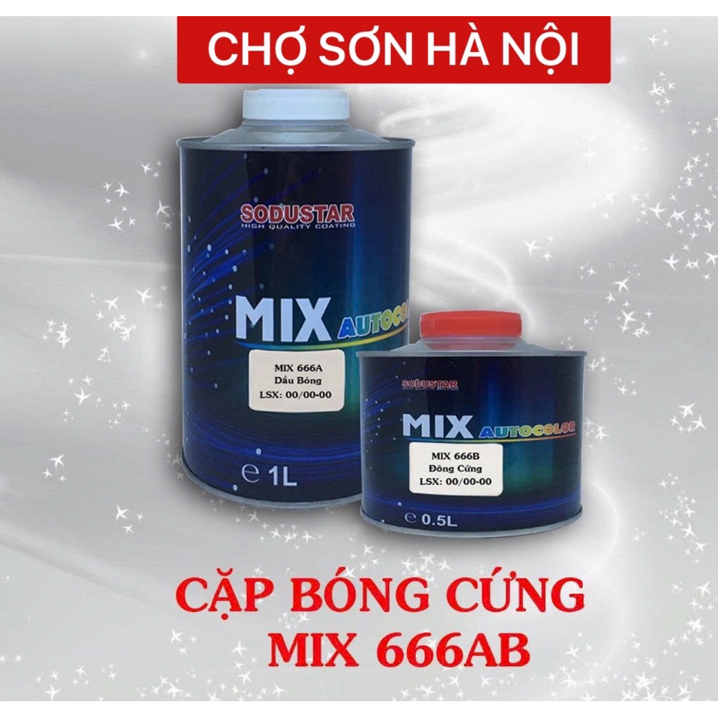 Dầu bóng 2k Mix666ab 1,5l( ô tô- xe máy)
