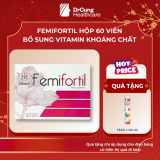 Femifortil - Viên Uống Bổ Sung Vitamin Khoáng Chất, Hỗ Trợ Thả Bầu Và Thai Kì - DrCung Healthcare (60 Viên)