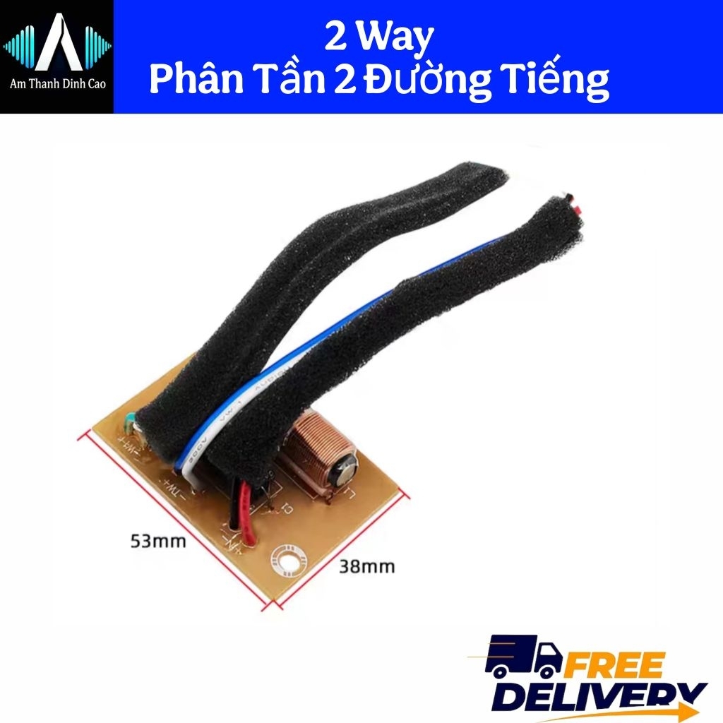 2 Way Hàn Sẵn Dây - Mạch Phân Tần 2 Đường Tiếng Cho Hệ Loa 2.0 DIY