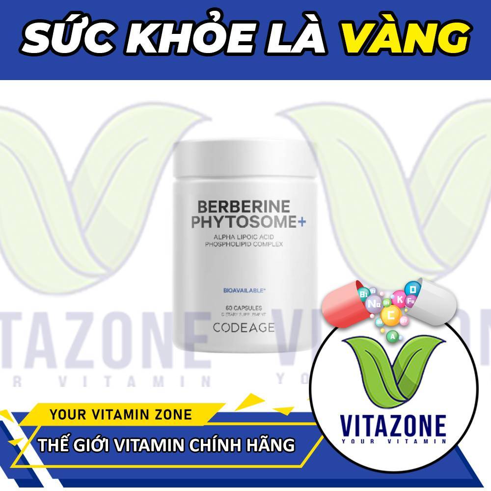 Codeage Berberine Phytosome+ 60 Viên – Thực Phẩm Bổ Sung Berberine