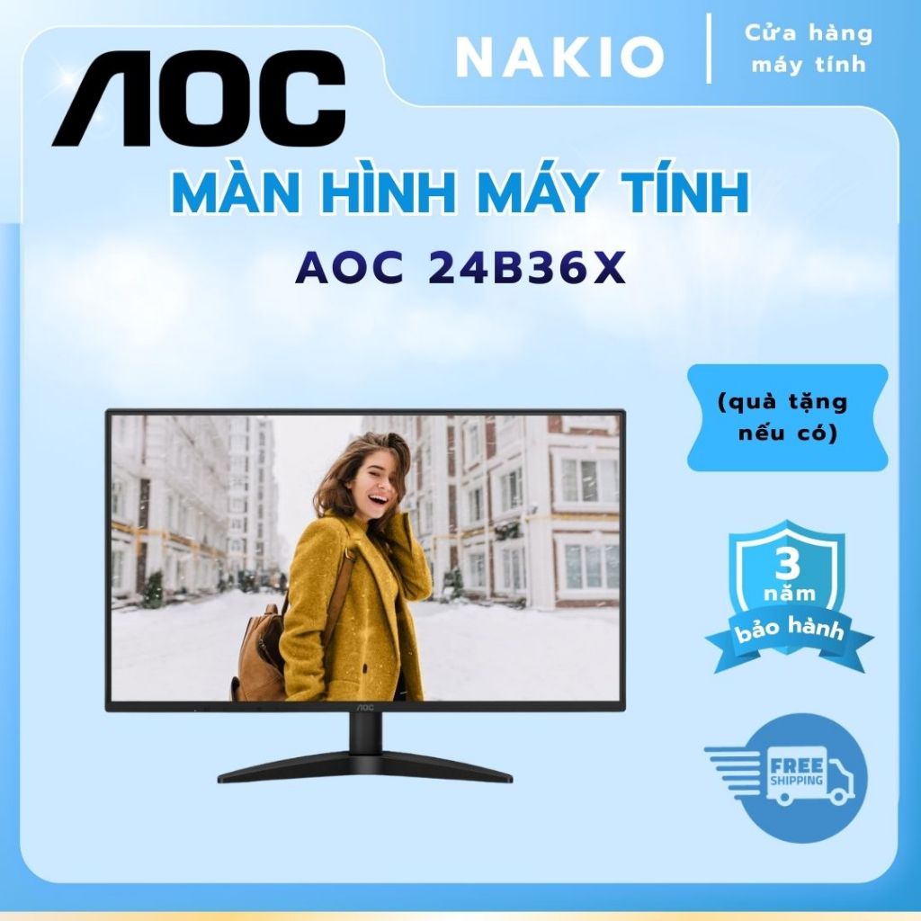 Màn hình AOC 24B36X/71 (23.8 inch - FHD - IPS - 144Hz - 0.5ms) - Bảo hành chính hãng 36 tháng
