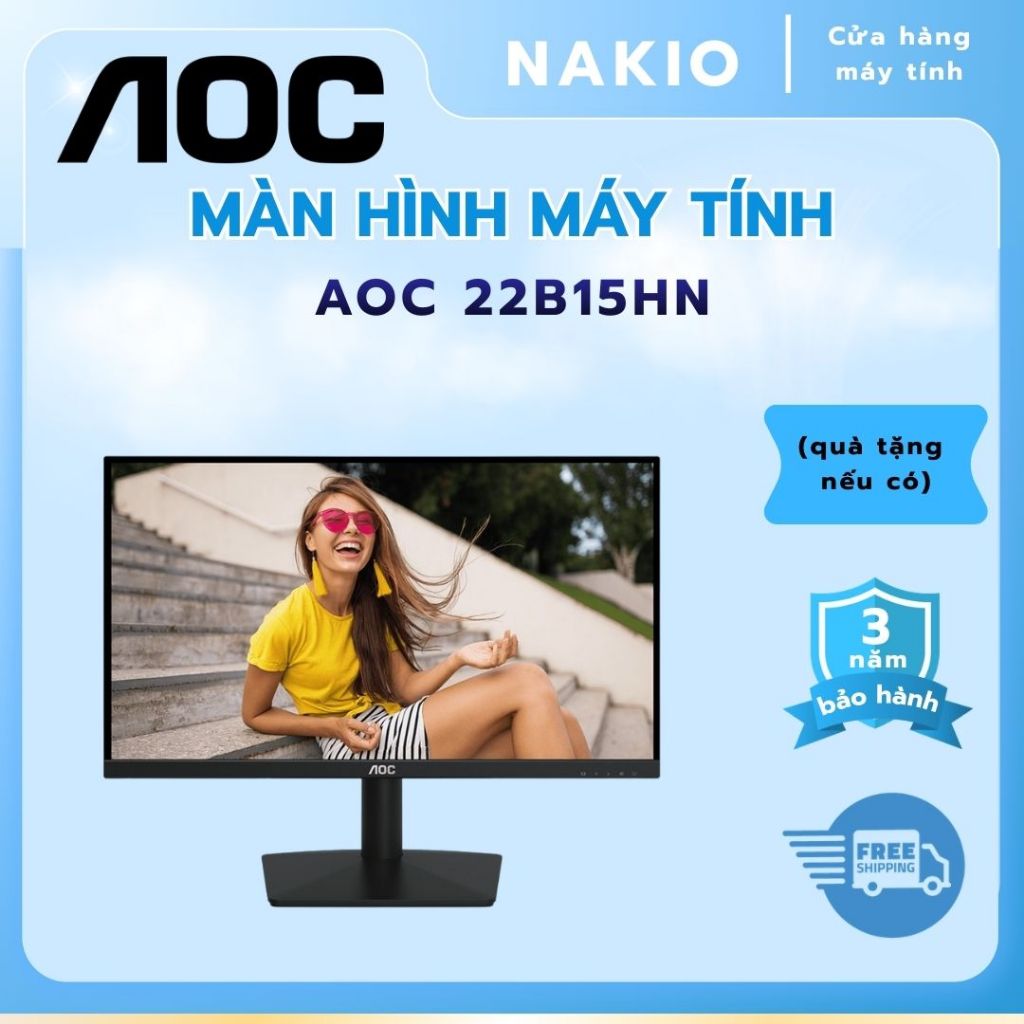 Màn Hình AOC 22B15HN/71 ( 21.5" /VA/ 100Hz/ 4ms/HDMI +VGA) - Bảo hành chính hãng 36 tháng