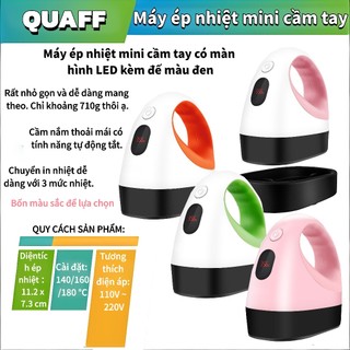 QUAFF MÁY ÉP NHIỆT MINI CẦM TAY Kèm đế cách điện an toàn-3mức điều chỉnh Điện áp 110V~220V