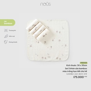 [Full] Set 5 khăn sữa Nous Bamboo