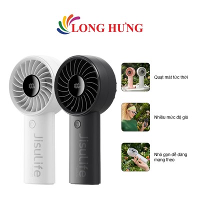 Quạt mini tích điện cầm tay Jisulife 3600mAh Handheld Fan Life4 - Hàng chính hãng