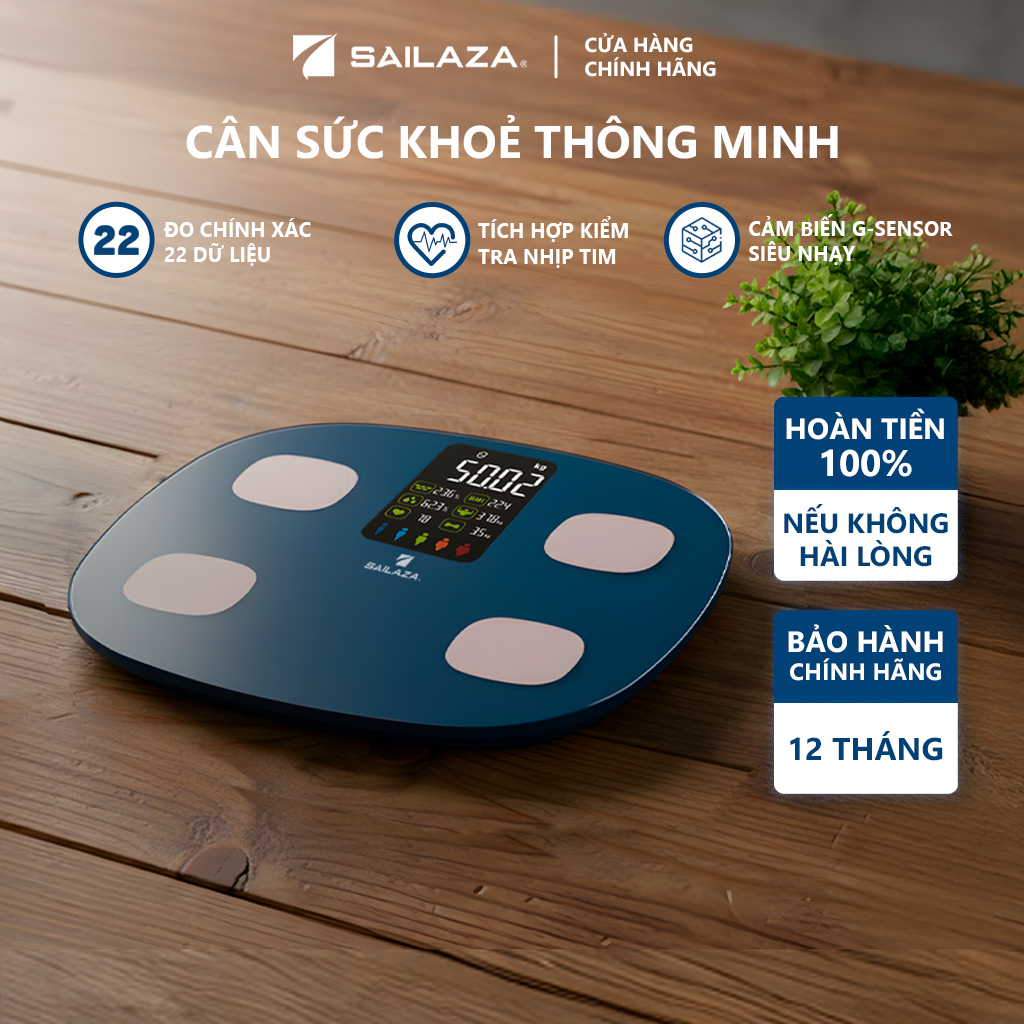 Cân sức khỏe điện tử, máy inbody chính hãng Sailaza SA1211 bảo hành 12 tháng