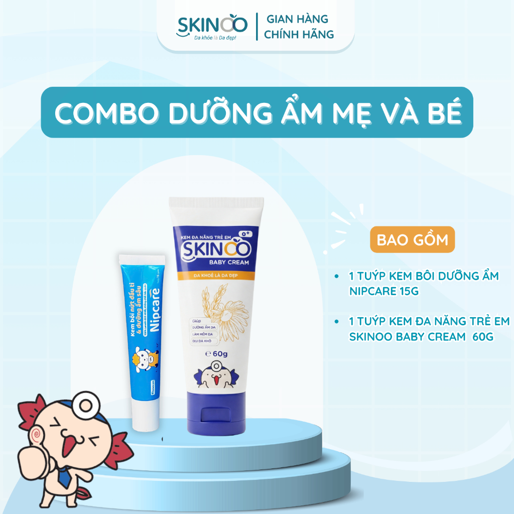 CB dưỡng ẩm Nipcare 100% Lanolin & kem dưỡng ẩm đa năng Skinoo – Cấp ẩm, làm mềm, làm dịu da